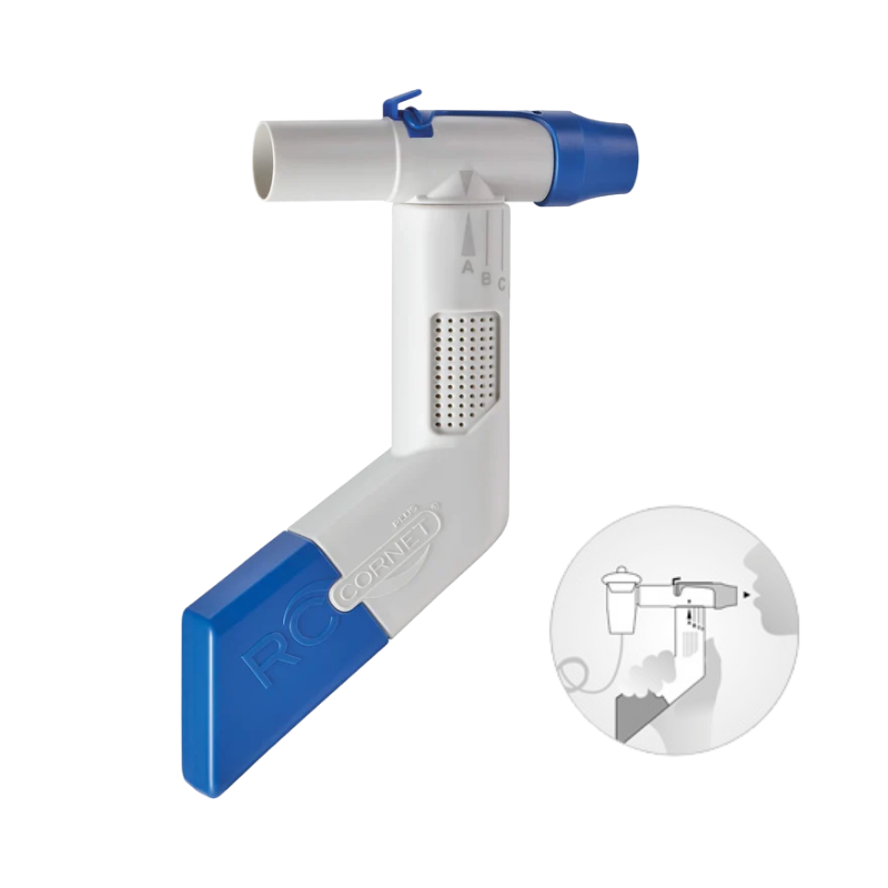 RC-Cornet PLUS Atemtherapiegerät für die Bronchien mit Inhalationsanschluss